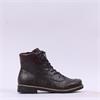 Rieker Laced Ankle Boot With Side Zip - Brown Combi
